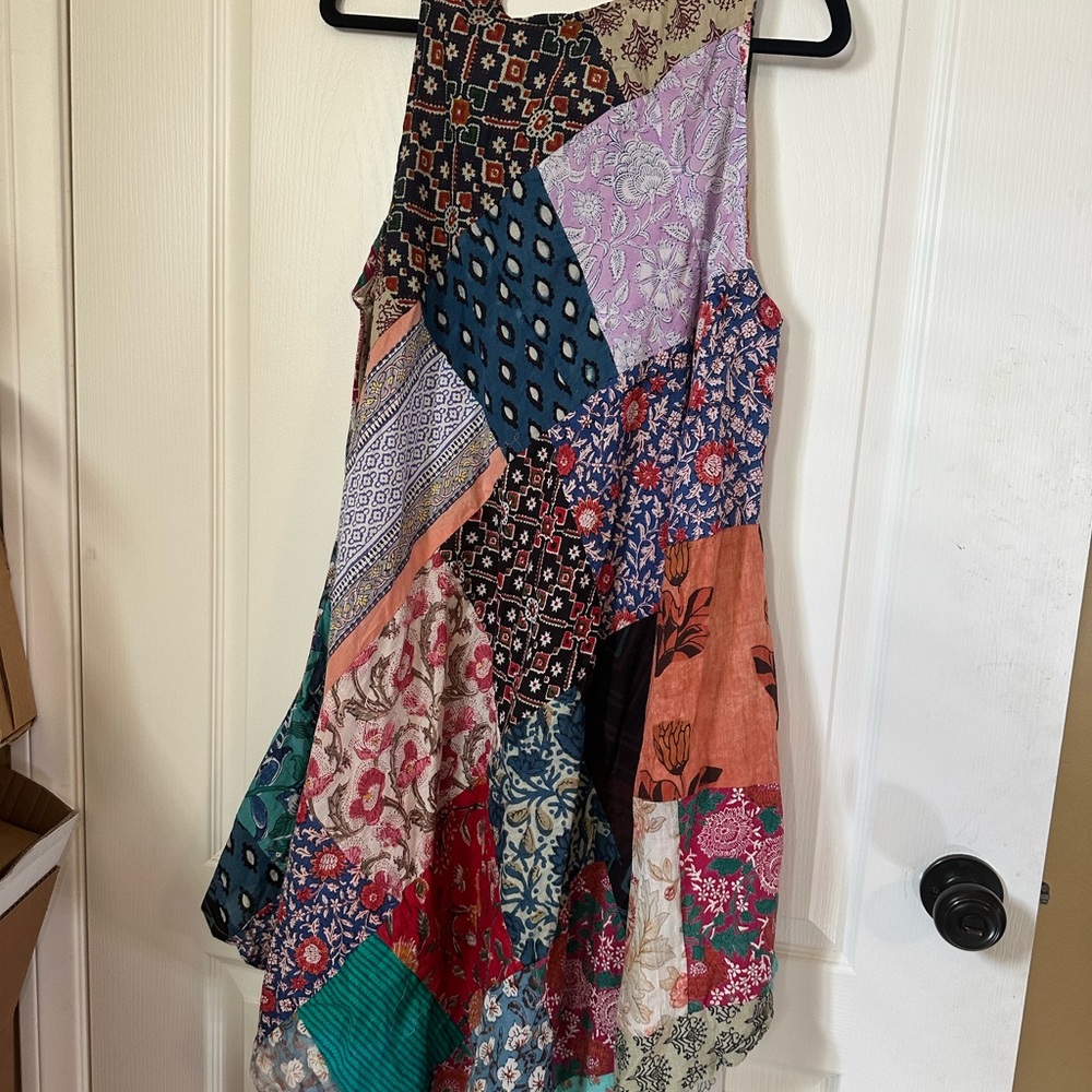 NWT Wayan Patchwork Maxi Dress 
One Size Fits Most  100
% Rayan.